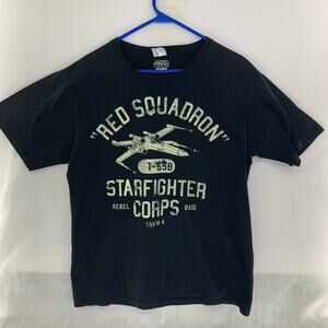 Star Wars Red Squadron Men’s T-Shirt Black Size Large